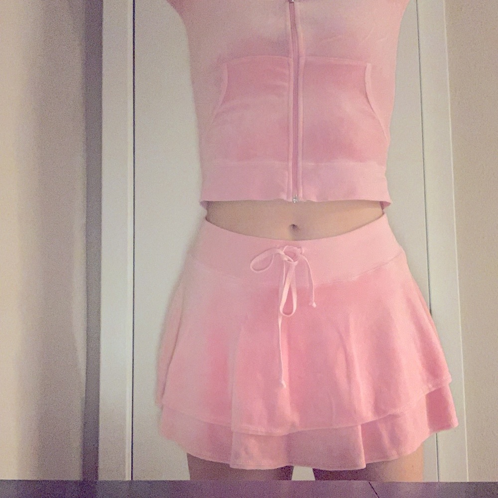 Baby Pink Juicy Couture Skirt Set